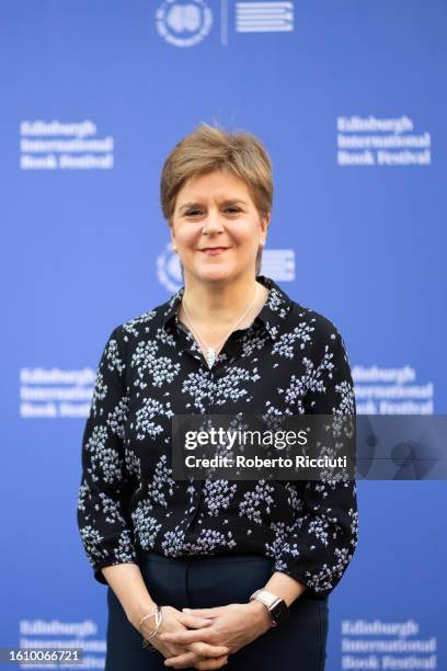 Scottish politician and former First Minister of Scotland Nicola Sturgeon attends the Edinburgh International Book Festival 2023 at Edinburgh College...