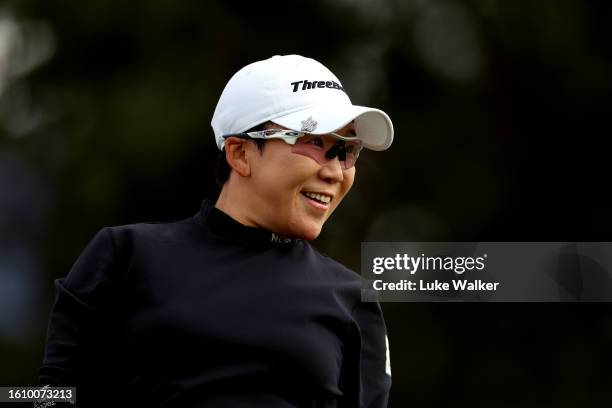 Jiyai Shin of South Korea looks on during the Day Three of the AIG Women's Open at Walton Heath Golf Club on August 12, 2023 in Tadworth, England.