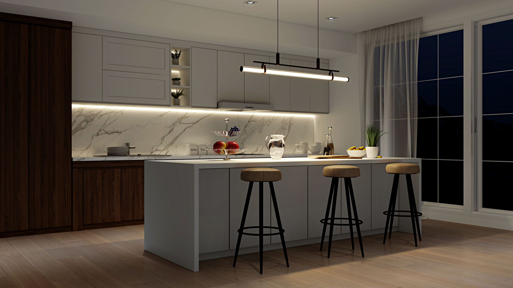 modern kitchen lighting
