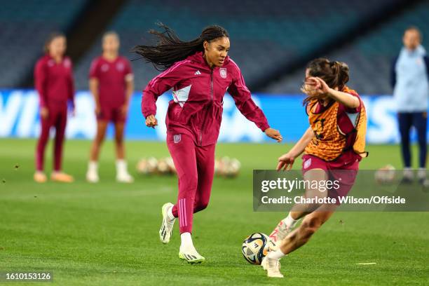 Salma Paralluelo during a Spain training session during the the FIFA Women's World Cup Australia & New Zealand 2023 at Stadium Australia on August...