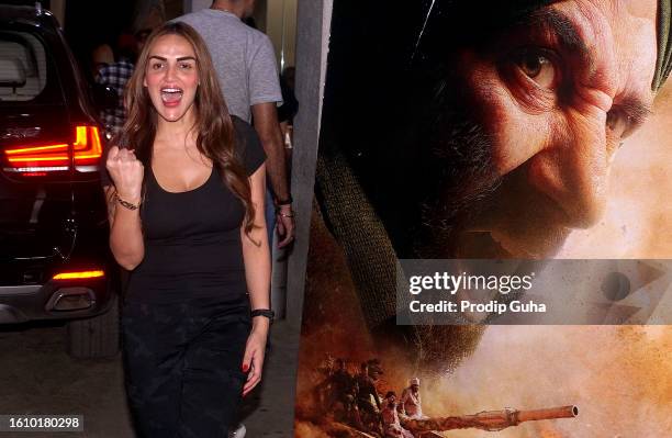 Esha Deol attends the special screening of film 'GADAR 2' on August 12, 2023 in Mumbai, India