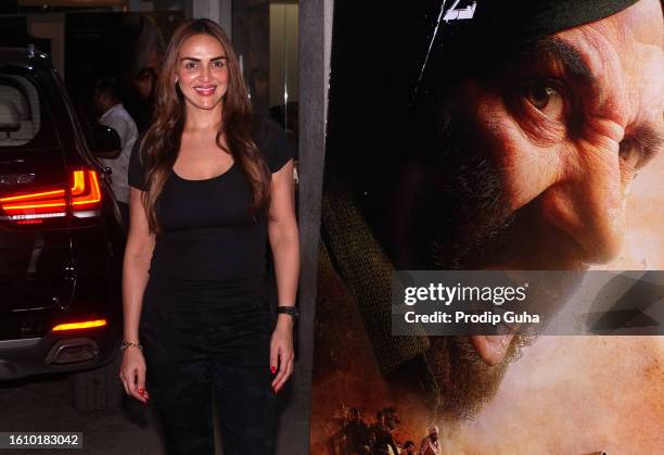 Esha Deol attends the special screening of film 'GADAR 2' on August 12, 2023 in Mumbai, India