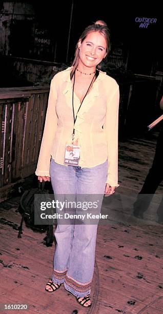 Amy Dolenz. The daughter of Mickey Dolenz from The Monkees, poses before a Monkees performance at the House Of Blues August 22, 2001 in Los Angeles,...