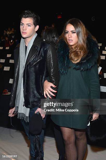 Peter Brant II and Yvette Prieto attend the Rebecca Minkoff Fall 2013 fashion show during Mercedes-Benz Fashion at The Theatre at Lincoln Center on...