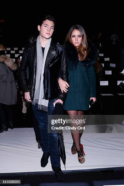 Peter Brant II and Yvette Prieto attends the Rebecca Minkoff Fall 2013 fashion show during Mercedes-Benz Fashion at The Theatre at Lincoln Center on...