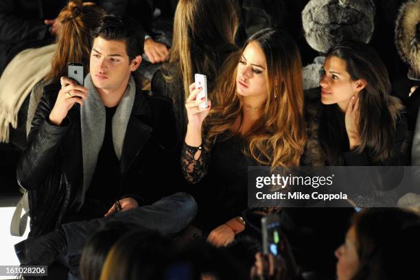 Peter Brant II and Yvette Prieto attend the Rebecca Minkoff Fall 2013 fashion show during Mercedes-Benz Fashion at The Theatre at Lincoln Center on...