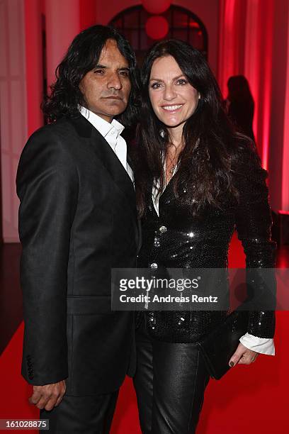 Christine Neubauer and Jose Campos attend the Festival Night by Bunte and BMW at Humboldt Carre on February 8, 2013 in Berlin, Germany.