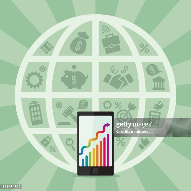 smartphone marketing - chips bag stock illustrations