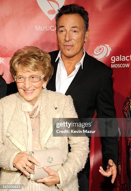 Adele Springsteen and Bruce Springsteen attend MusiCares Person Of The Year Honoring Bruce Springsteen at Los Angeles Convention Center on February...