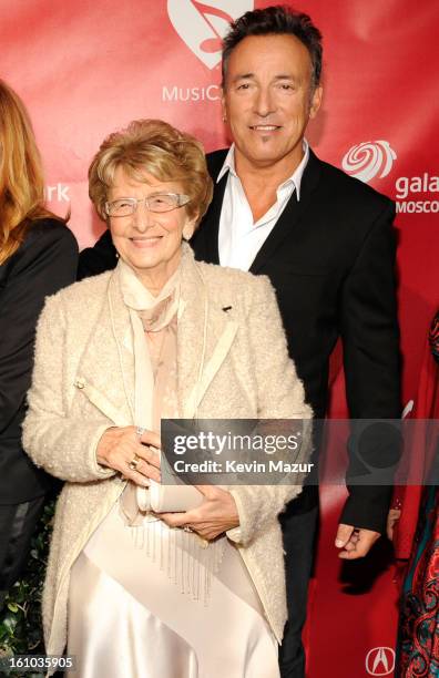 Adele Springsteen and Bruce Springsteen attend MusiCares Person Of The Year Honoring Bruce Springsteen at Los Angeles Convention Center on February...