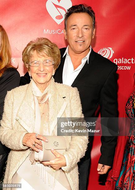 Adele Springsteen and Bruce Springsteen attend MusiCares Person Of The Year Honoring Bruce Springsteen at Los Angeles Convention Center on February...