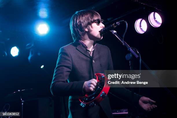 Ross Farrelly and Josh McClorey of The Strypes perform on stage on February 8, 2013 in Manchester, England.
