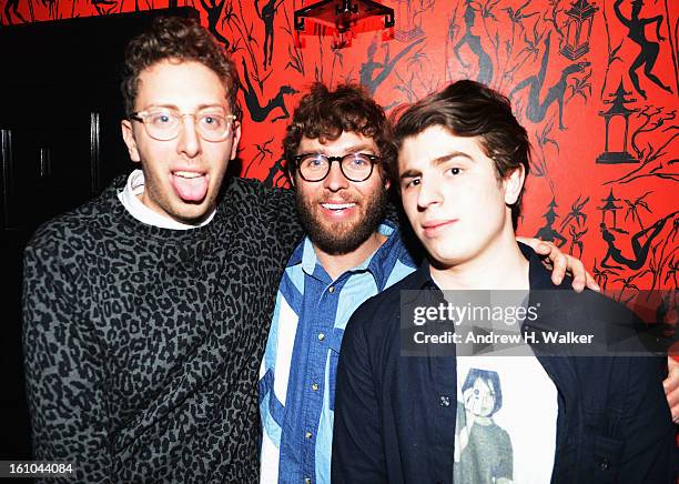 Designers Alan Eckstein and Timo Weiland attend the Timo Weiland after party during 2013 Mercedes-Benz Fashion Week at Le Baron on February 7, 2013...