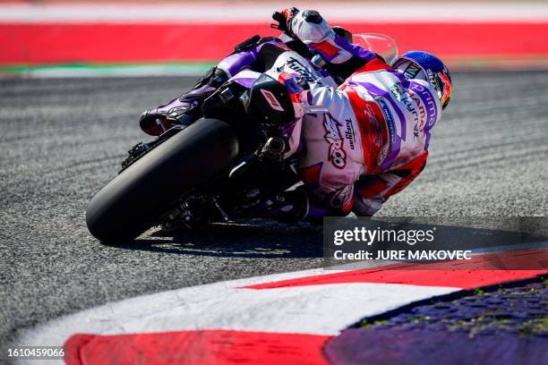 Prima Pramac Racing French rider Johann Zarco competes during the sprint race at the Red Bull Ring race track in Spielberg bei Knittelfeld, Austria...