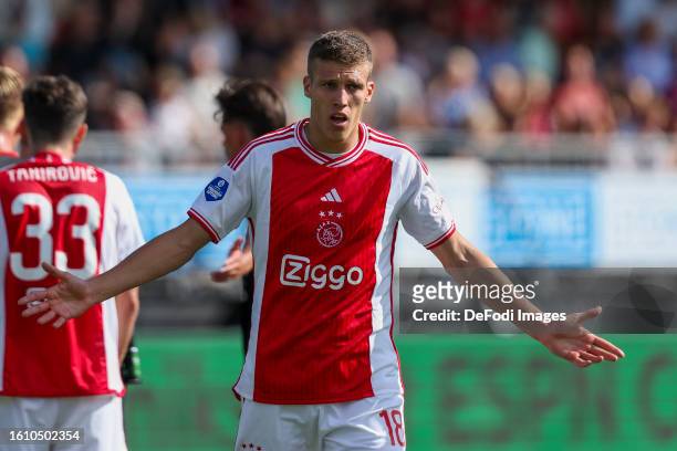Jakov Medic of AFC Ajax looks on during the Dutch Eredivisie match between Excelsior Rotterdam and AFC Ajax at Van Donge & De Roo Stadion on August...