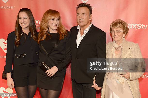 Jessica Rae Springsteen, Patti Scialfa, Honoree Bruce Springsteen, and Adele Springsteen arrive at MusiCares Person Of The Year Honoring Bruce...