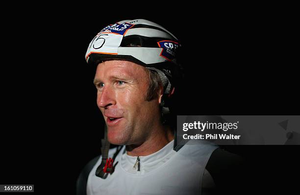 Mahe Drysdale of New Zealand competes in the one day individual event during the 2013 Speights Coast to Coast on February 9, 2013 in Christchurch,...