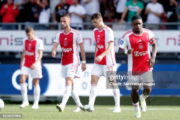 Steven Bergwijn of Ajax disappointed during the Dutch Eredivisie match between Excelsior v Ajax at the Van Donge & De Roo Stadium on August 19, 2023...