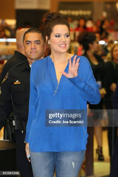 Khloe Kardashian launches "Unbreakable Love" Fragrance at Sears on February 8, 2013 in Downey, California.