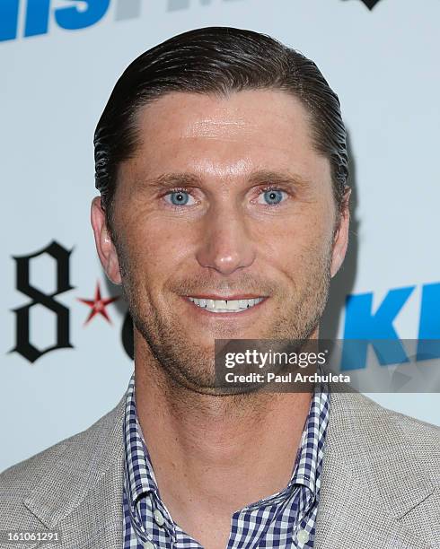 Actor Lenny Krayzelburg attends the 102.7 KIIS FM and 98.7 5th annual celebrity artist lounge celebrating the 55th Annual GRAMMYS at ESPN Zone At...