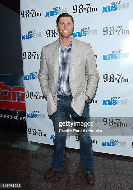 Actor Lenny Krayzelburg attends the 102.7 KIIS FM and 98.7 5th annual celebrity artist lounge celebrating the 55th Annual GRAMMYS at ESPN Zone At...