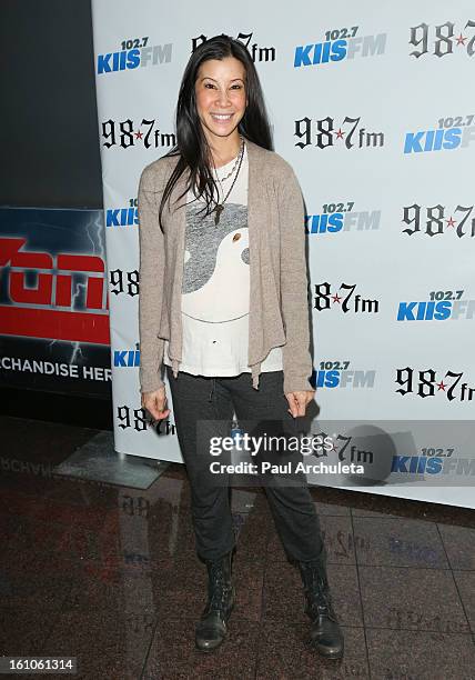Lisa Ling attends the 102.7 KIIS FM and 98.7 5th annual celebrity artist lounge celebrating the 55th Annual GRAMMYS at ESPN Zone At L.A. Live on...