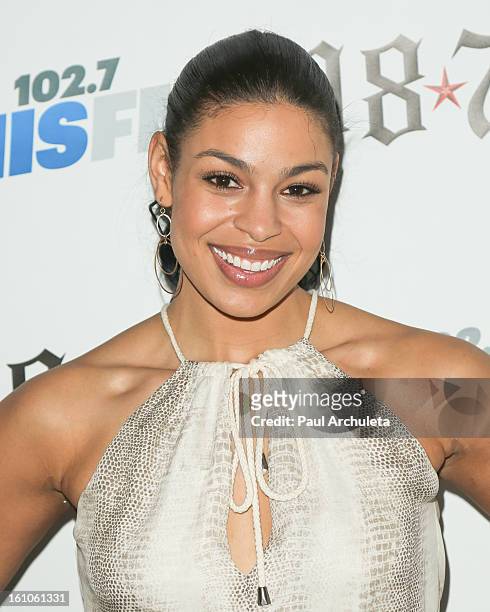 Recording Artist Jordin Sparks attends the 102.7 KIIS FM and 98.7 5th annual celebrity artist lounge celebrating the 55th Annual GRAMMYS at ESPN Zone...