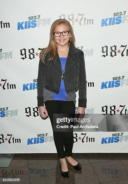 Actress Bebe Wood attends the 102.7 KIIS FM and 98.7 5th annual celebrity artist lounge celebrating the 55th Annual GRAMMYS at ESPN Zone At L.A. Live...