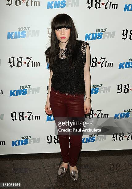Recording Artist Carly Rae Jepsen attends the 102.7 KIIS FM and 98.7 5th annual celebrity artist lounge celebrating the 55th Annual GRAMMYS at ESPN...