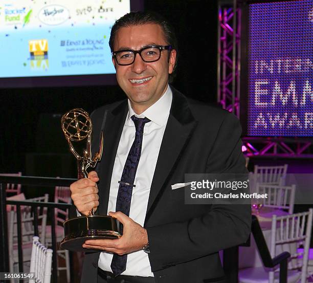 Executive Producer Vahan Yepremyan of Ketchup Entertainment with the Kids; TV Movie/Mini-Series Emmy Award for "Lost Christmas" attends The Inaugural...