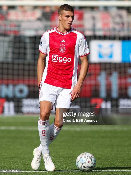 Jakov Medic of AFC Ajax in action during the Dutch Eredivisie match between Excelsior Rotterdam and AFC Ajax at Van Donge & De Roo Stadion on August...