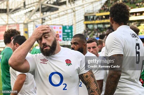 Dublin , Ireland - 19 August 2023; Joe Marler of England after the Bank of Ireland Nations Series match between Ireland and England at Aviva Stadium...