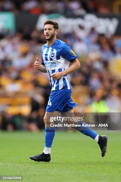 Adam Lallana of Brighton and Hove Albion during the Premier League match between Wolverhampton Wanderers and Brighton & Hove Albion at Molineux on...