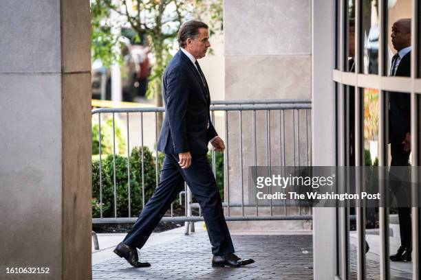 Wilmington, DE President Joe Biden's son Hunter Biden arrives for a court appearance at the J. Caleb Boggs Federal Building on Wednesday, July 26 in...