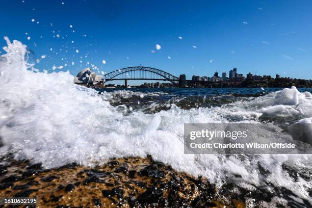 The Sydney Opera House and Harbour Bridge ahead of the FIFA Women's World Cup Australia & New Zealand 2023 Final match between Spain and England at...