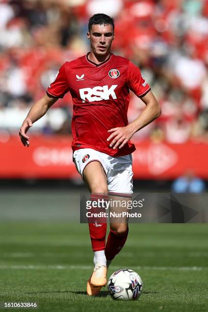 Lloyd Jones of Charlton Athletic on the ball during the Sky Bet League 1 match between Charlton Athletic and Port Vale at The Valley, London on...