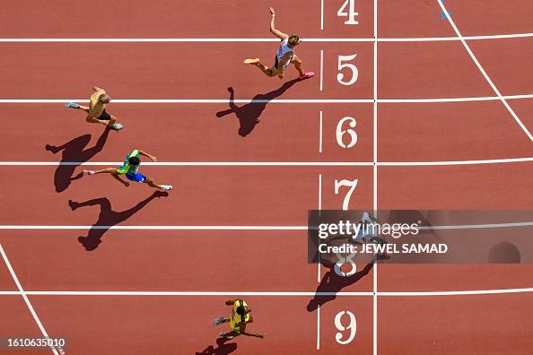 Jamaica's Zandrion Barnes, Botswana's Bayapo Ndori, Brazil's Lucas