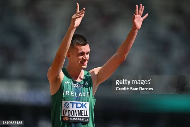 Budapest , Hungary - 20 August 2023; Chris O'Donnell of Ireland after competing in the men's 400m heats during day two of the World Athletics...