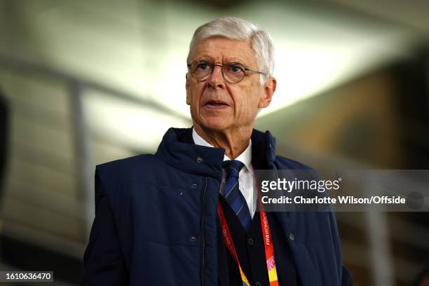 Arsene Wenger observing the FIFA Women's World Cup Australia & New Zealand 2023 Final match between Spain and England at Stadium Australia on August...