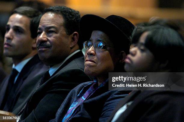 Rachel Bassette Noel's family was in attendance. From right to left are: Halisi Noel-Johnson <cq> granddaughter of Noel and daughter of Angela Noel ,...