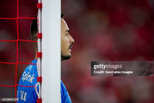 Bruno Brigido of Estreia da Amadora during the Portugese Primeira Liga match between Benfica v Estrela Amadora at the Estadio Da Luz on August 19,...