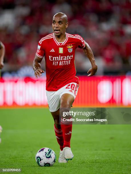 Joao Mario of Benfica during the Portugese Primeira Liga match between Benfica v Estrela Amadora at the Estadio Da Luz on August 19, 2023 in Porto...