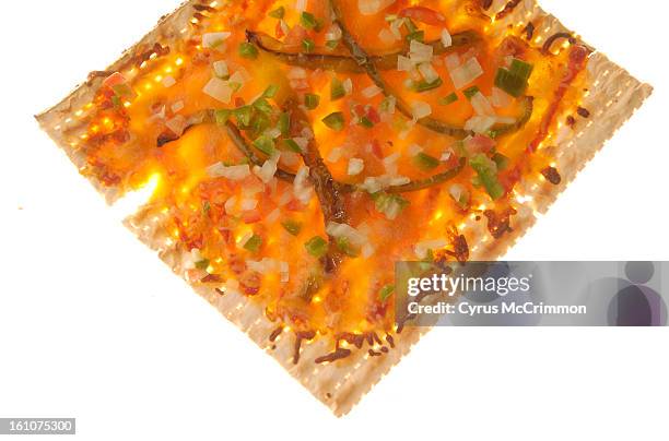 Post Modern Matzo. Matzo meals for Passover. Matzo pizza Mexican style. Cyrus McCrimmon, The Denver Post