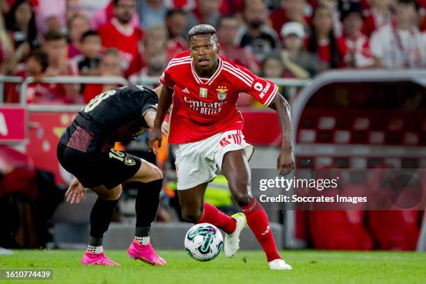 Vito of Estreia da Amadora, Florentino Luis of Benfica during the Portugese Primeira Liga match between Benfica v Estrela Amadora at the Estadio Da...