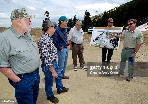 Four former U.S. Forest Service Chiefs, left to right from left, Jack Ward Thomas, <cq> Mike Dombeck, <cq> Dale Robertson, <cq> and Max Peterson,...