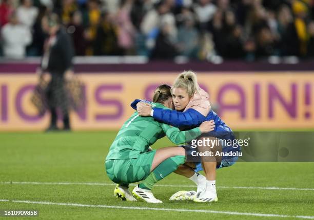 Players of England get upset at the end of the FIFA Women's World Cup 2023 Final Match between Spain and England at Accor Stadium in Sydney, New...
