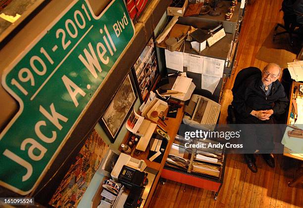 WEILa--DENVER,CO--MARCH 23RD 2007--Founder and CEO of Rockmount Ranch Wear in Denver, Jack A. Weil, <cq> in the shop at 1626 Wazee St. Friday...