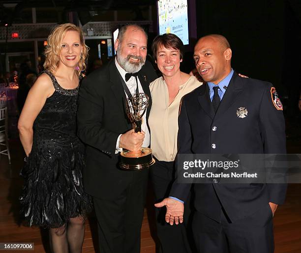 Executive producer/Emmy Award Winner Michael Carrington, FDNY Firefighter Daniel Glover, and guests attend The Inaugural International Emmy Kids...