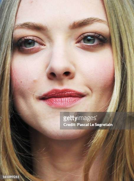 Actress Amanda Seyfried attends the 'Lovelace' Photocall during the 63rd Berlinale International Film Festival at Grand Hyatt Hotel on February 9,...