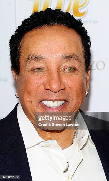 Singer Smokey Robinson arrives at the HSN Live Michael Bolton concert at The Venetian Resort Hotel Casino on February 8, 2013 in Las Vegas, Nevada.